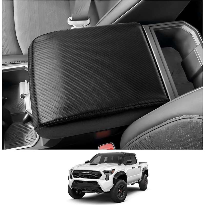 Center Console Cover Armrest Box Pad for 2024 Car Accessories Carbon Fiber