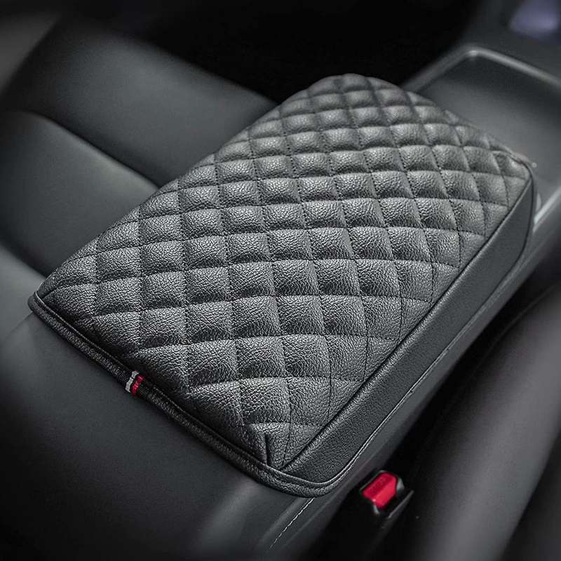 Center Console Cover for Model 3 Y 2017-2021 Accessories PU Leather Armrest Box Cushion Pad Console