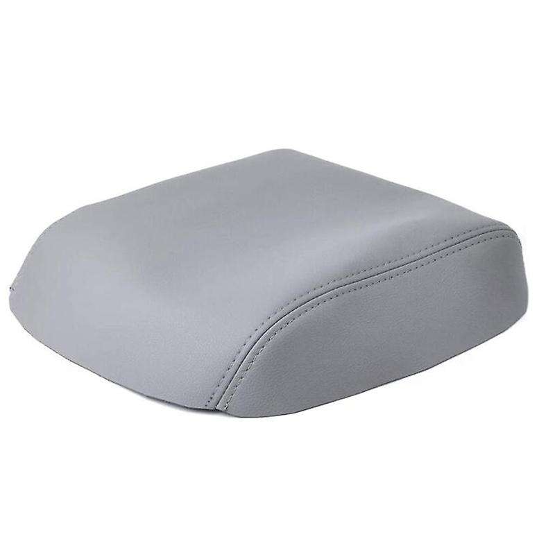 Center Console Cover for 2009-2015 Pilot Armrest Cover Replacement Leather Console Lid, Gray