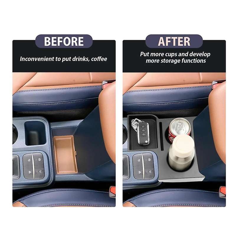 Center Console Cup Holder Insert Expander Organizer for 2022-2024 Storage Box Interior Accessories