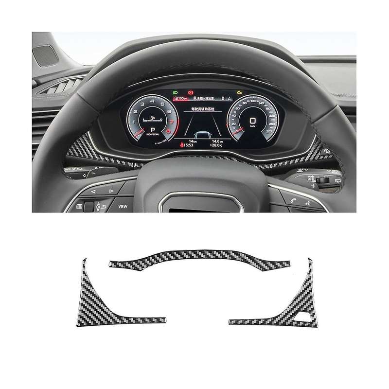 Center Console Dashboard Instrument Cover Trim Carbon Fiber Sticker for Q5 2018-2023 Interior Acces