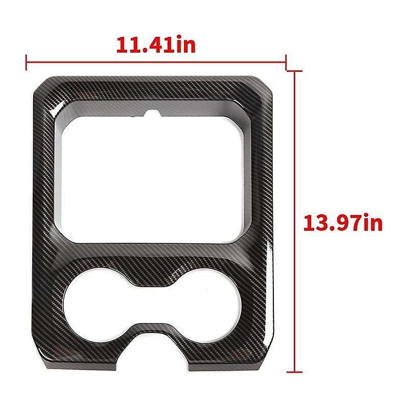 Center Console Front Armrest Cup Holder Panel Cover Trim Carbon Fiber