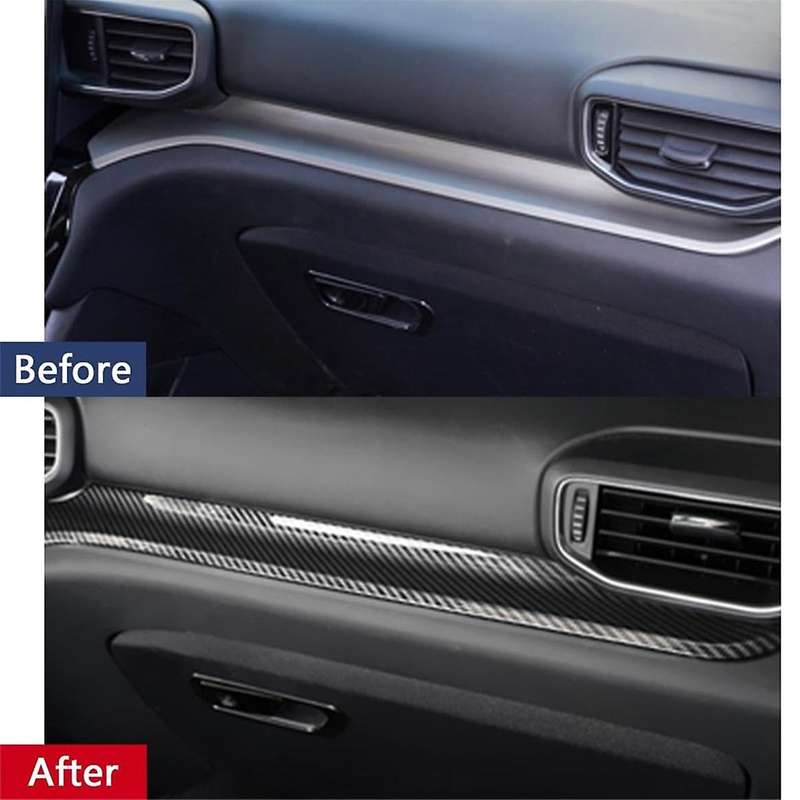 Center Console Dashboard Strip Trim Cover Carbon Fiber for Explorer 2020 2021 2022 Accessories
