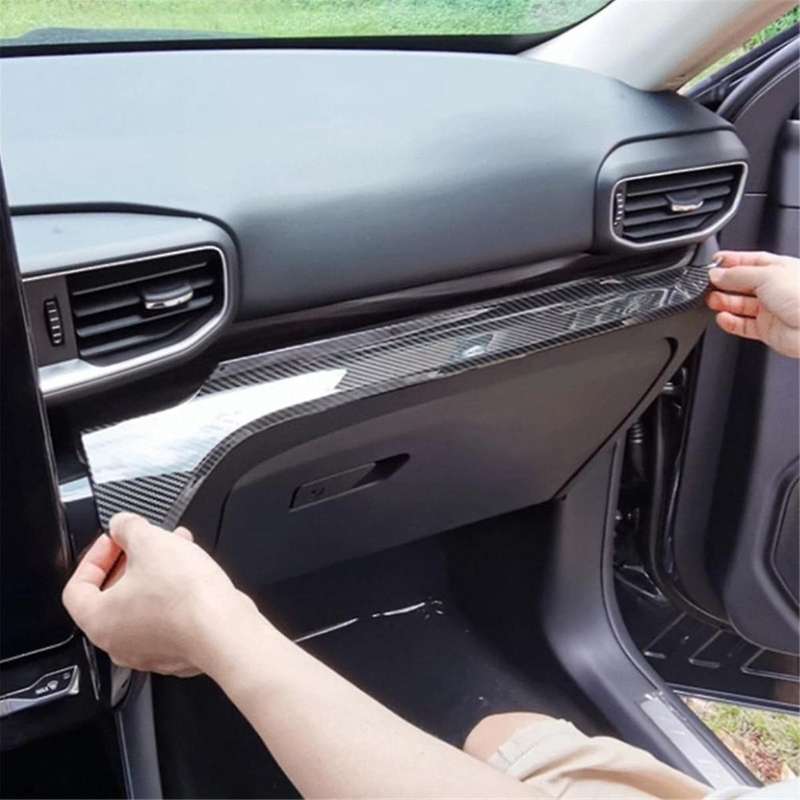 Center Console Dashboard Strip Trim Cover Carbon Fiber for Explorer 2020 2021 2022 Accessories