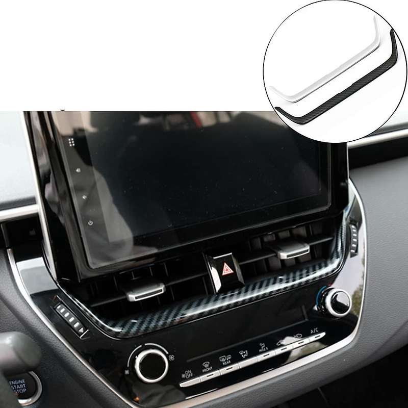 Center Console Dashboard Navigation Vent Frame Cover Trim for Corolla 2021 2022 Silver
