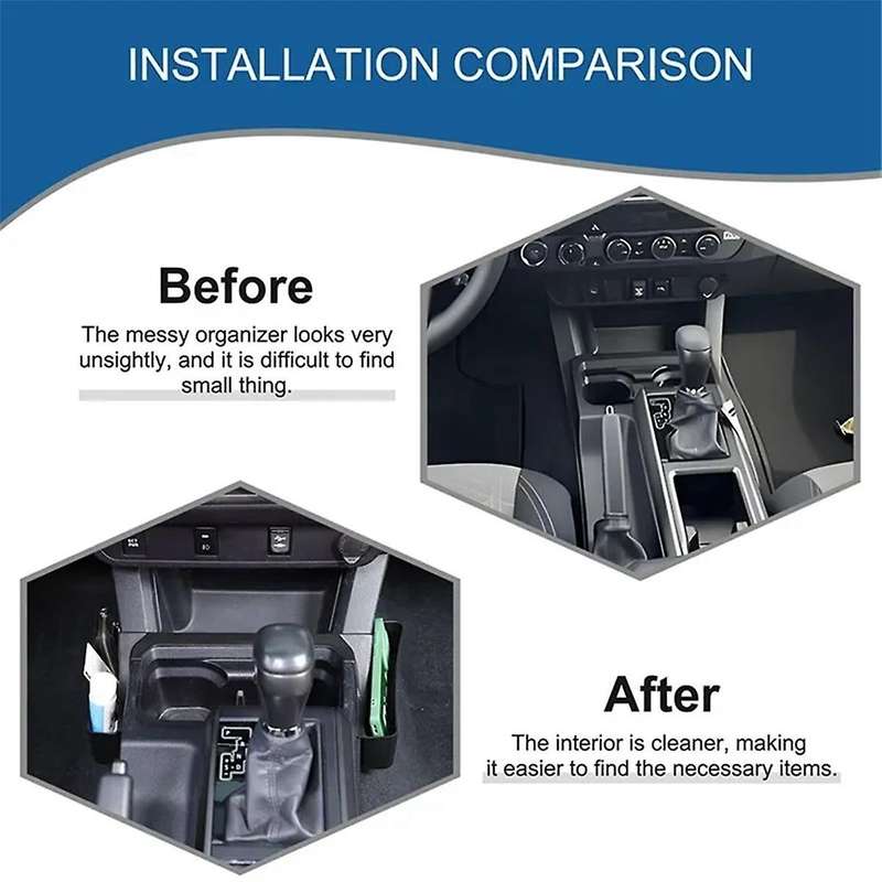 Center Console Gear Shift Organizer Tray for 2016-2022 Shifter Side Tray Storage Box Interior Access