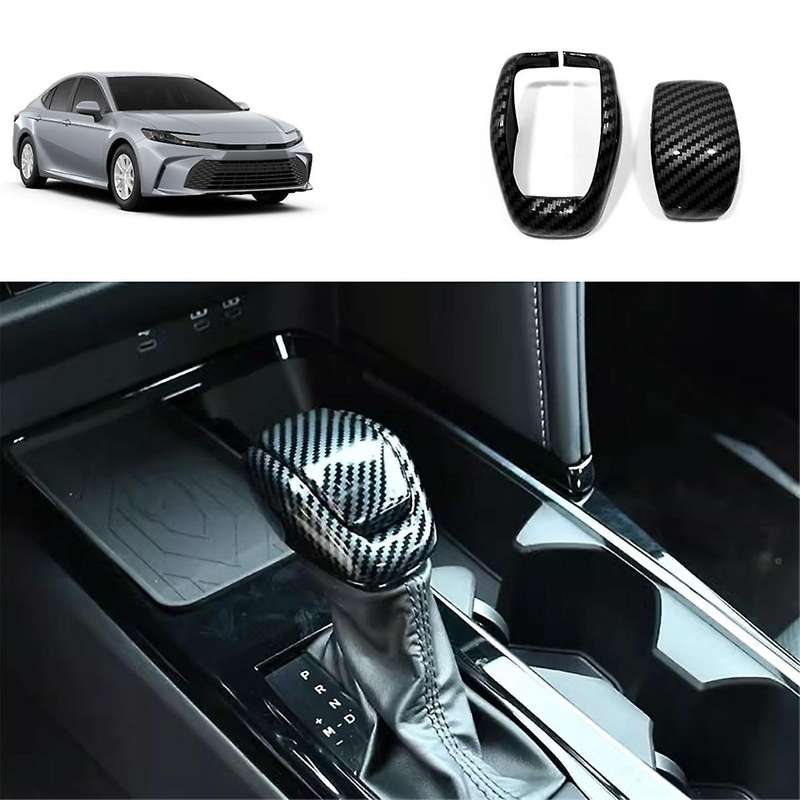 Center Console Gear Shift Knob Cover Trim Moulding for 9th 2024 2025 Accessories Carbon Fiber