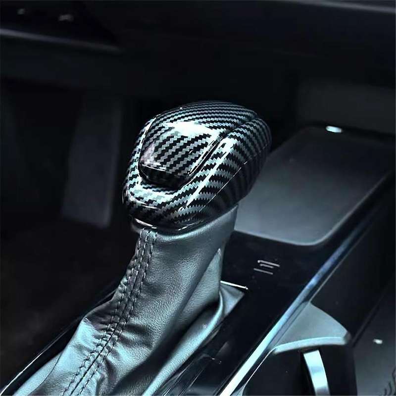 Center Console Gear Shift Knob Cover Trim Moulding for 9th 2024 2025 Accessories Carbon Fiber