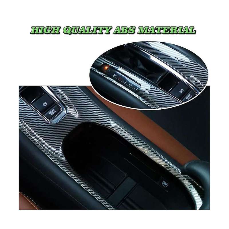 Center Console Gear Shift Panel Cup Holder Cover Trim Accessories for -V VEZEL 2015-2022 ,ABS Carbon
