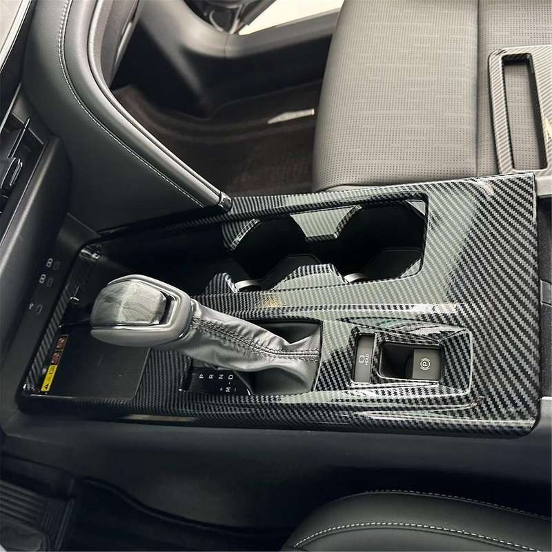 Center Console Gear Shift Panel Cover Trim for 9th 2024 2025 Accessories Carbon Fiber