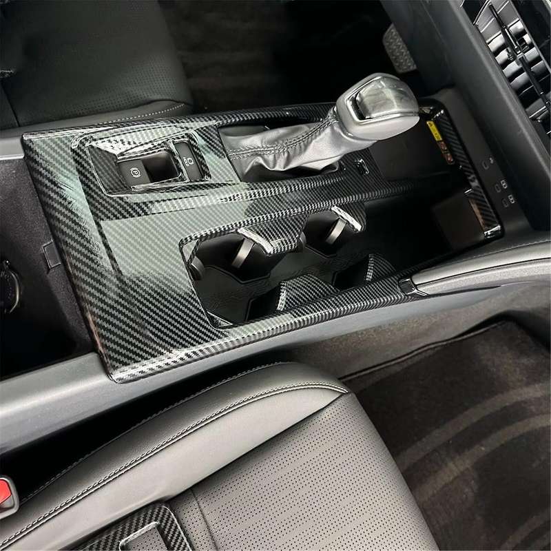 Center Console Gear Shift Panel Cover Trim for 9th 2024 2025 Accessories Carbon Fiber