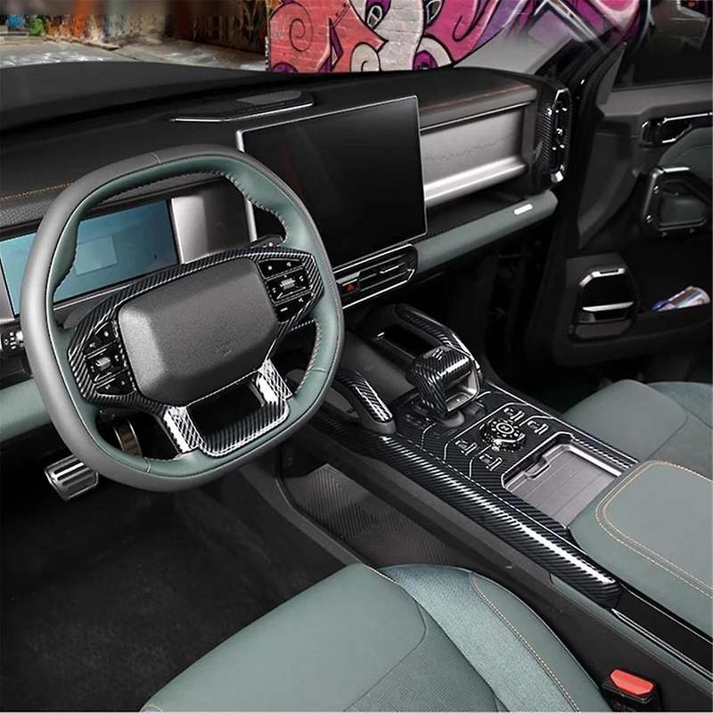 Center Console Gear Sides Cover Trim for Jetour 2023 2024 Accessories Carbon Fiber