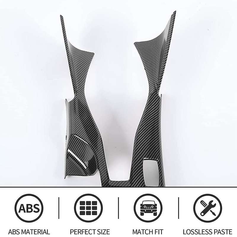 Center Console Gear Shift Panel Trim Cover Interior Decoration for 2016+ Accessories (ABS Carbon Fib