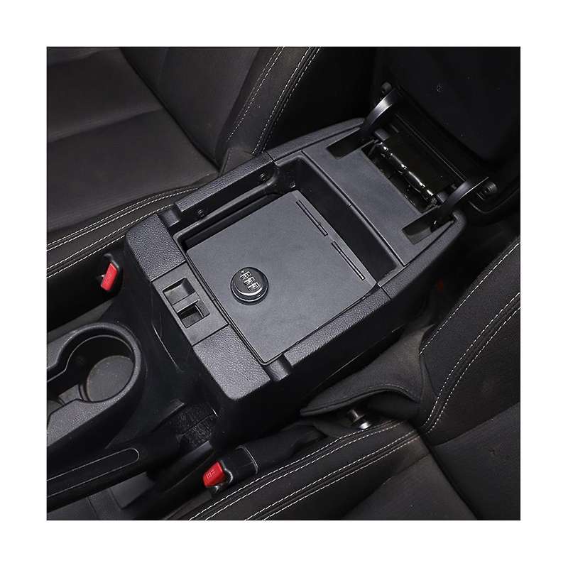 Center Console Lock Safe Box for 2011-2017 Wrangler JK Armrest Vault Organizer Tray with 3 Digit Co