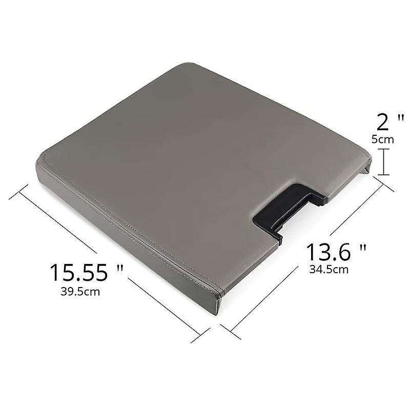 Center Console Lid Armrest Kit Cover with Latch for Pickup 20864154, Gray
