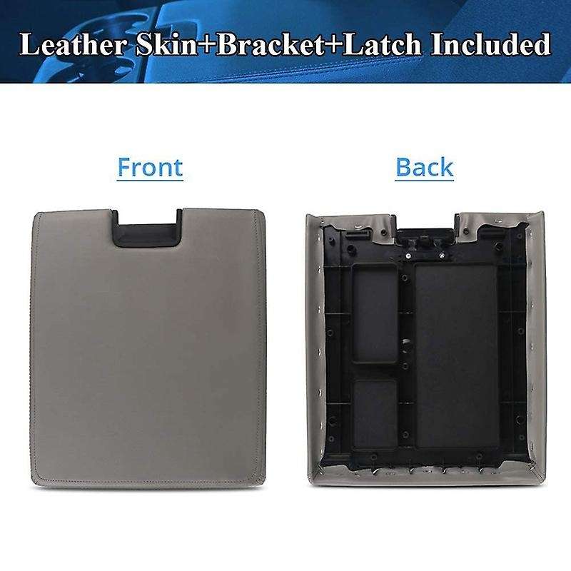 Center Console Lid Armrest Kit Cover with Latch for Pickup 20864154, Gray
