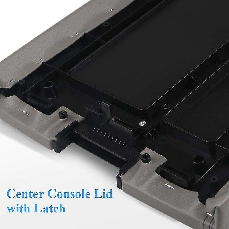 Center Console Lid Armrest Kit Cover with Latch for Pickup 20864154, Gray