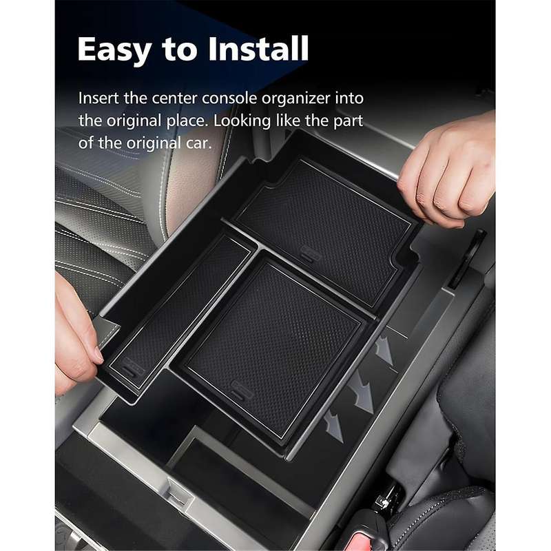 Center Console Lower Organizer + Armrest Storage Box for 2022 2023 2024 Interior Accessories 2PCS