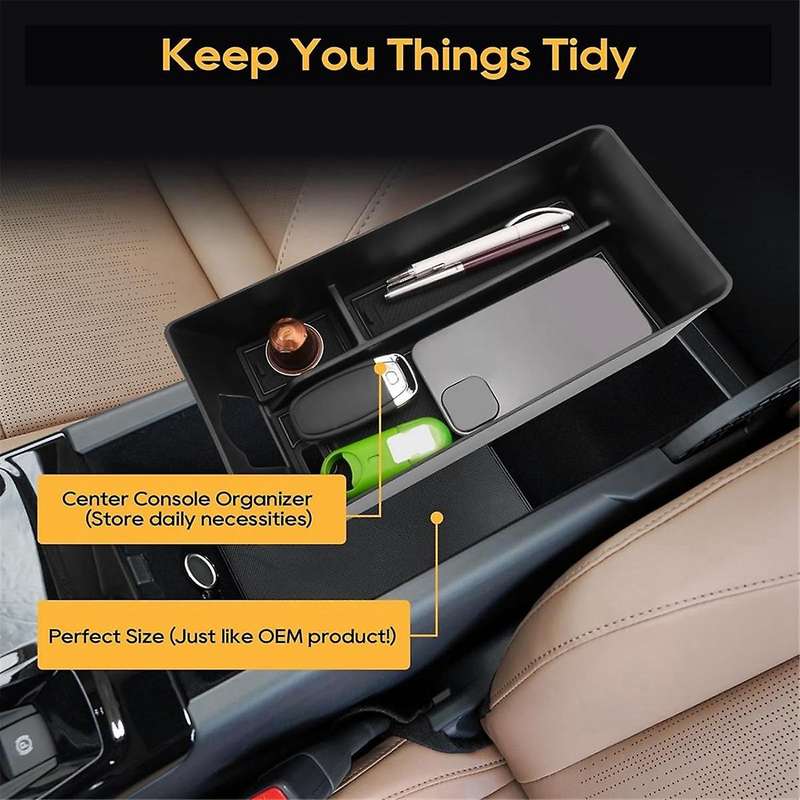 Center Console Organizer Armrest Storage Box Tray for LE/SE/XLE/XSE 2024 2025 Accessories