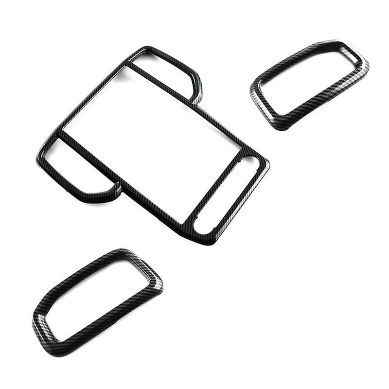Center Console Navigation Air Outlet Vent Frame Trim Cover for 2023 2024 Abs Carbon Fiber (12 Inch)