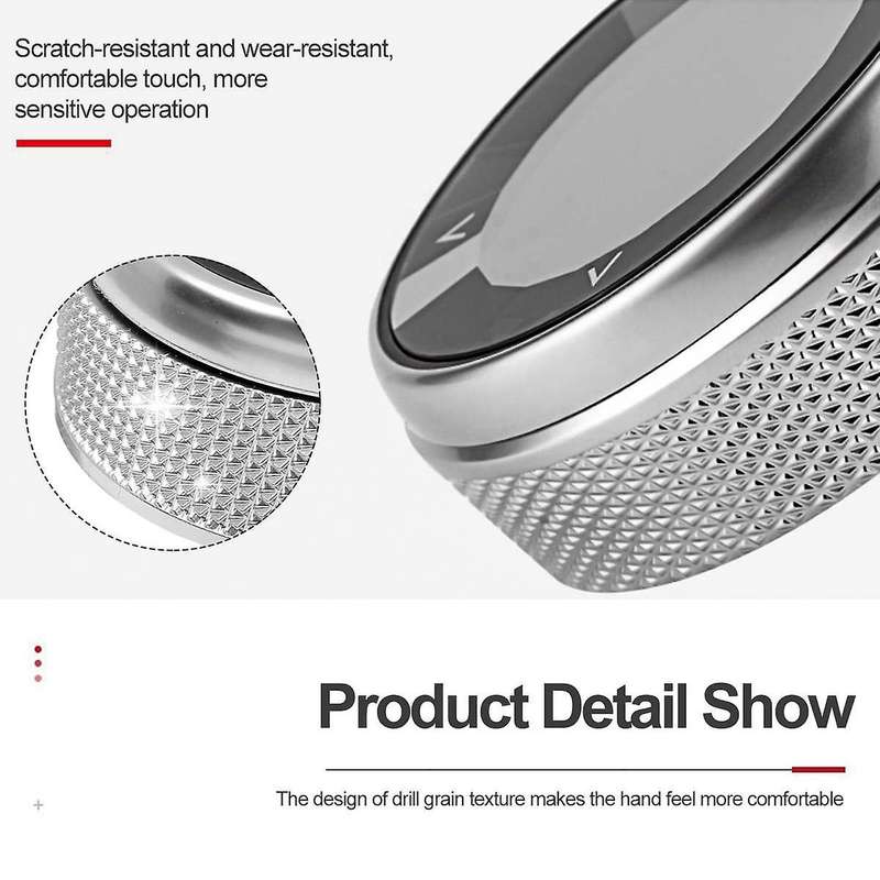 Center Console Multimedia Control Button Knob Trims Crystal Silver Cover for- Mini 7-Buttons