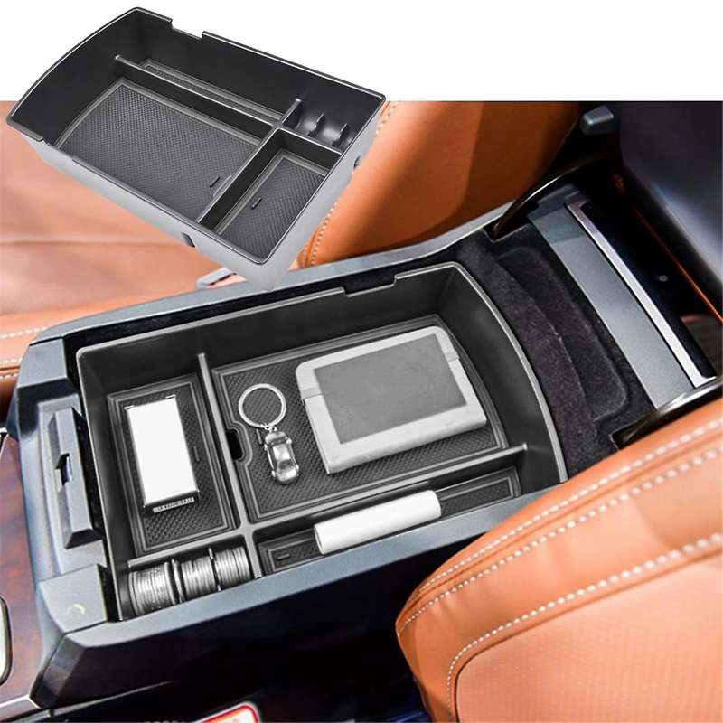 Center Console Organizer for 2019-2024 Armrest Storage Box Tray Interior Accessories, Black