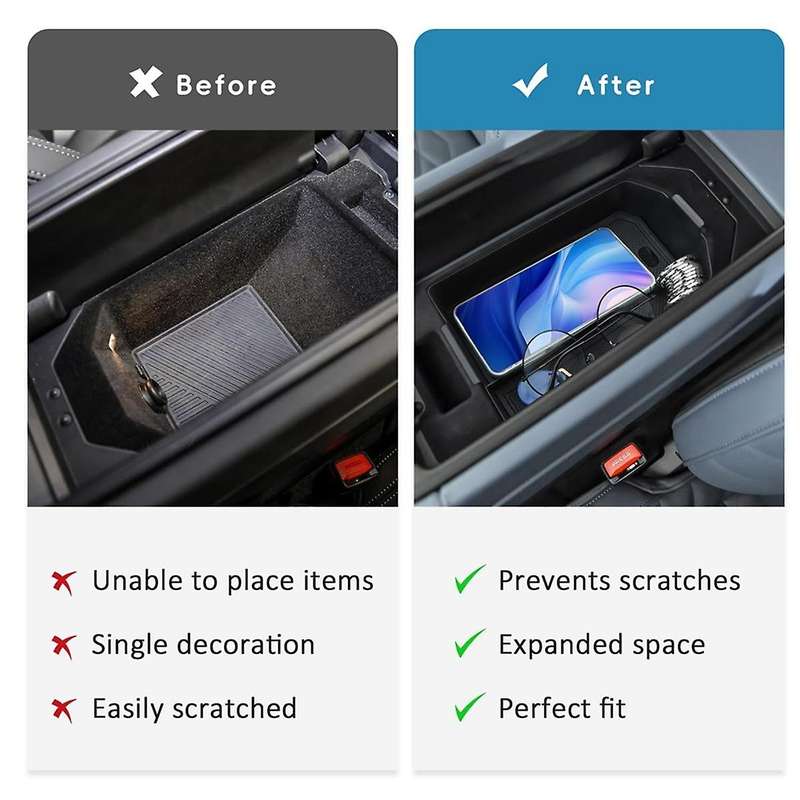 Center Console Organizer for 5 Series G60 2024 Tray Insert Secondary Storage Box Accessories