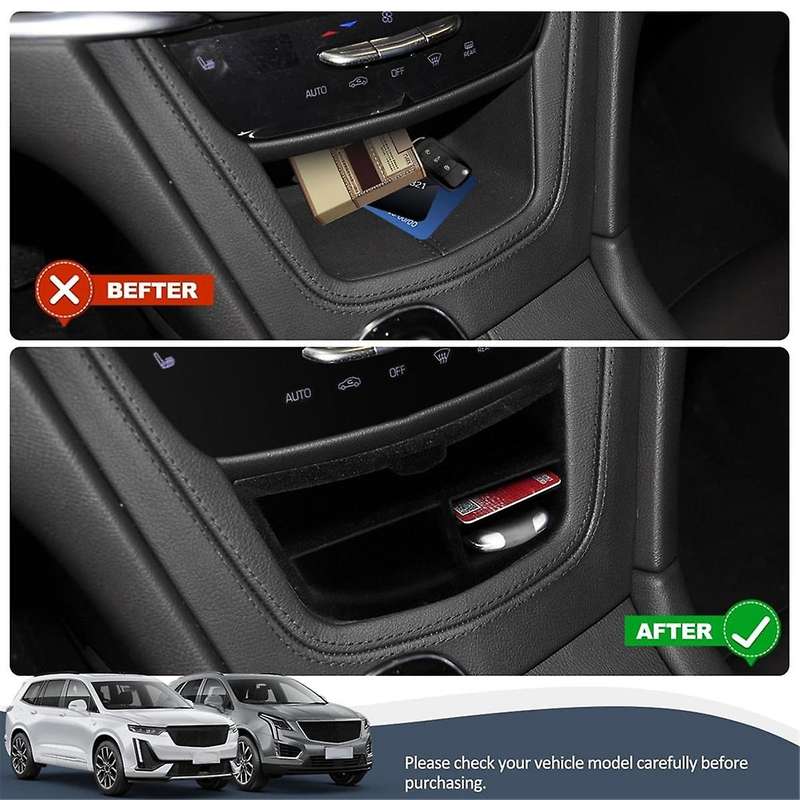 Center Console Organizer for XT5 2016-2023 XT6 2020-2023 Flocked Storage Organizer Console Tray Sto