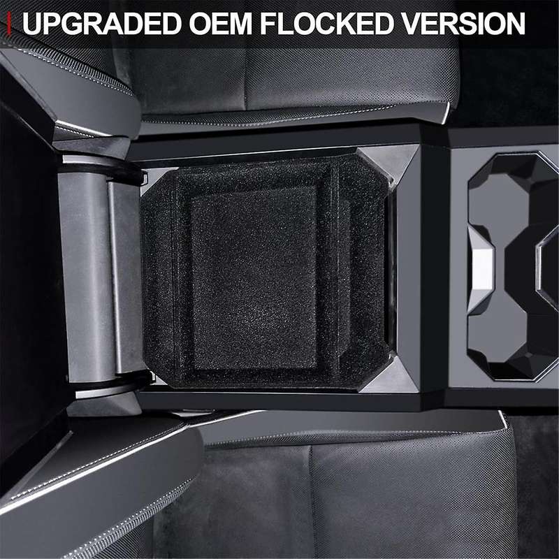 Center Console Organizer for Cybertruck 2024, Upgraded Flocked ABS Storage Tray Box for Cybertruck