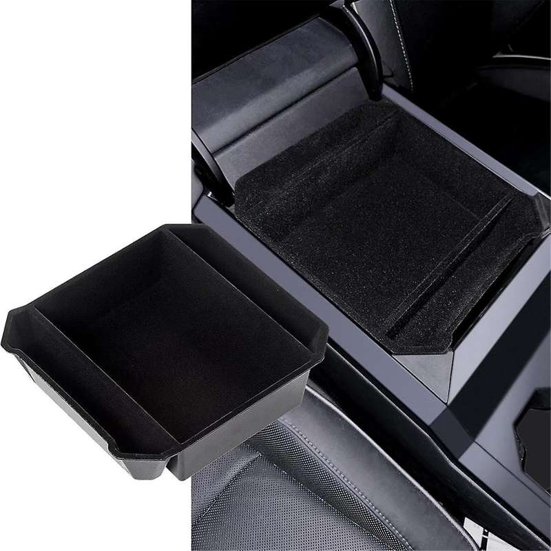 Center Console Organizer for Cybertruck 2024, Upgraded Flocked ABS Storage Tray Box for Cybertruck