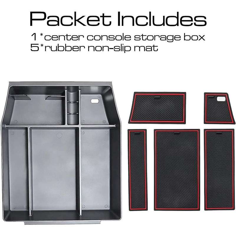 Center Console Organizer Tray for 2021 2022 Accessories Secondary Storage Armrest Box Insert Drawer,