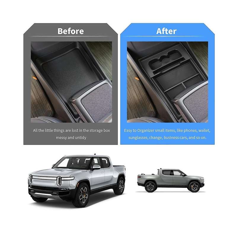 Center Console Organizer Lower Storage Box Organizer for R1t R1s 2022 2023 Accessories