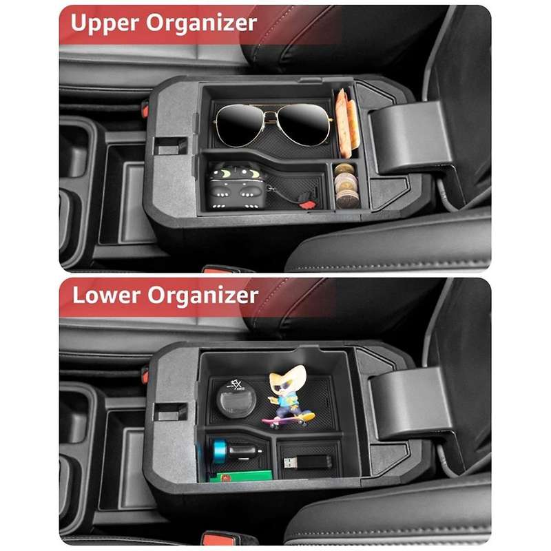 Center Console Organizer Tray for 2022 2023 2024 Accessories Armrest Storage Box Coin Container 2PC
