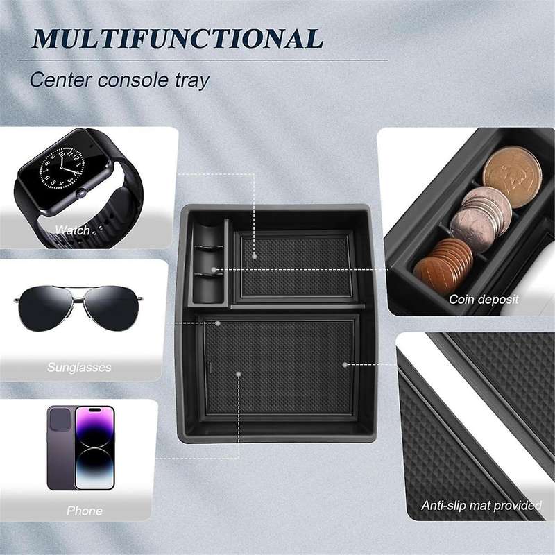 Center Console Organizer Tray for 2024 Armrest Tray Storage Box Accessories