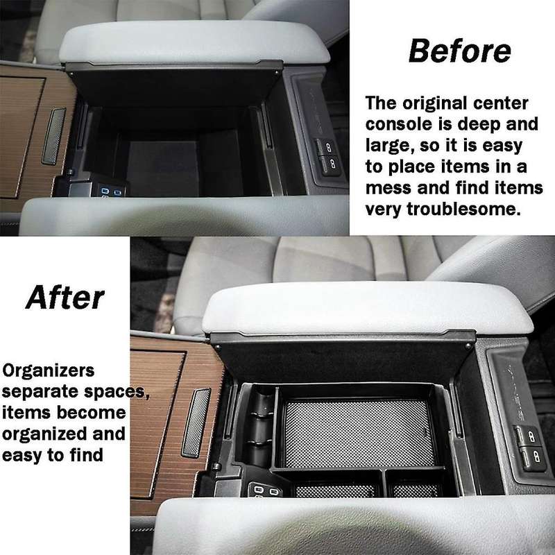Center Console Organizer Tray for Sienna 2021 2022 Accessories Armrest Insert Storage Box with Blac