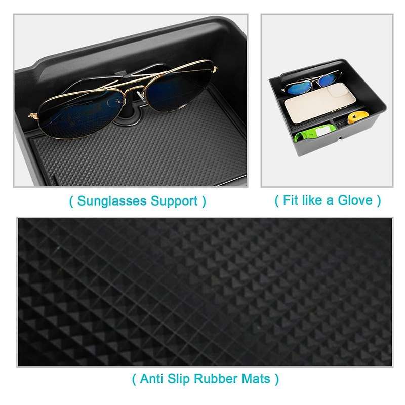 Center Console Organizer Trays for 2024 Console Armrest Hidden Drawer Storage Box Accessories