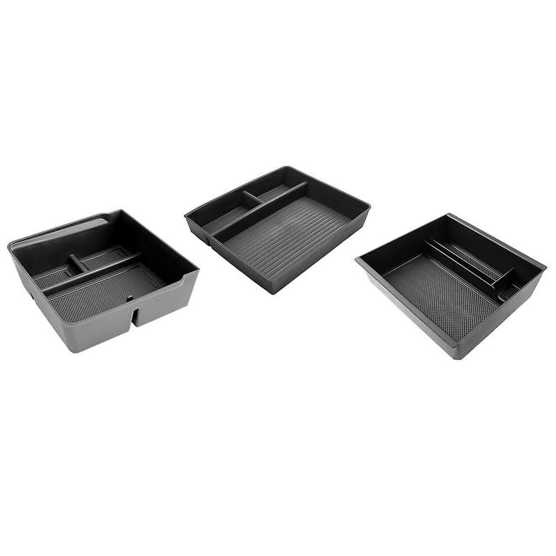 Center Console Organizer Trays for 2024 Console Armrest Hidden Drawer Storage Box Accessories