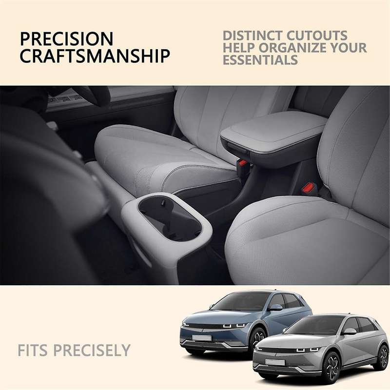 Center Console Organizer with Cup Holder and Non-Slip Mat Lower Tray Accessories for Ioniq 5 2022-2