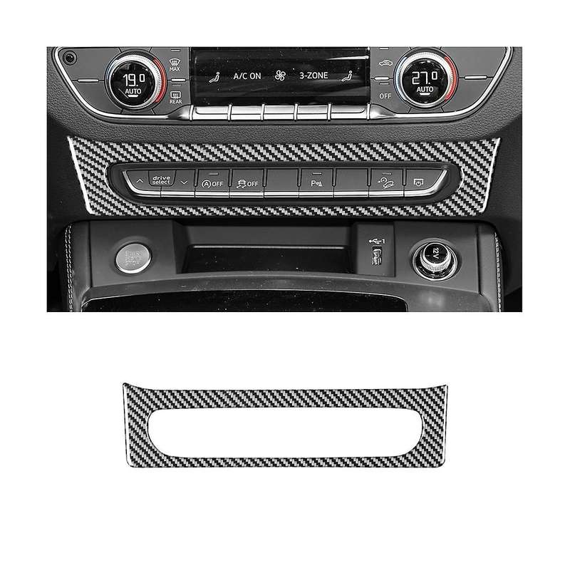 Center Console Switch Panel Trim Frame Sticker Decoration Carbon Fiber for Q5 2018-2023 Interior Ac
