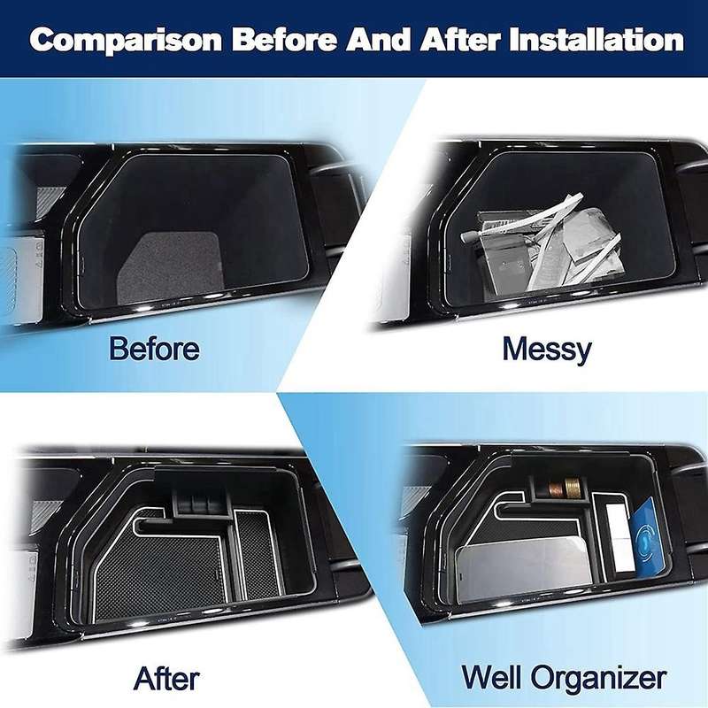 Center Console Tray Compatible 2022+ Kia EV6 Armrest Storage Box, White
