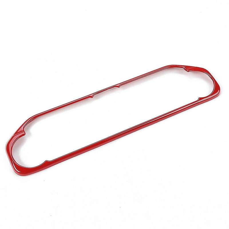 Center Control Air Conditioner Switch Cover Trim Interior Accessories for JL JT 2018-2021 (Red)