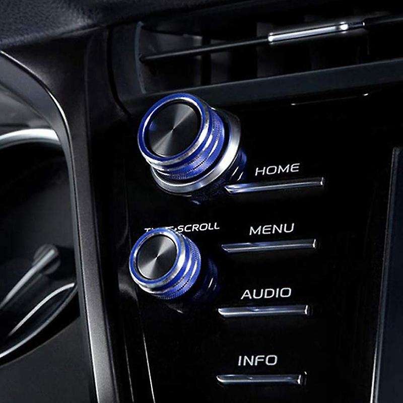 Center Knobs Air Conditioning AC Rings Button+Audio+Function+Rear Mirror Knob Switch Trim for 2018-2