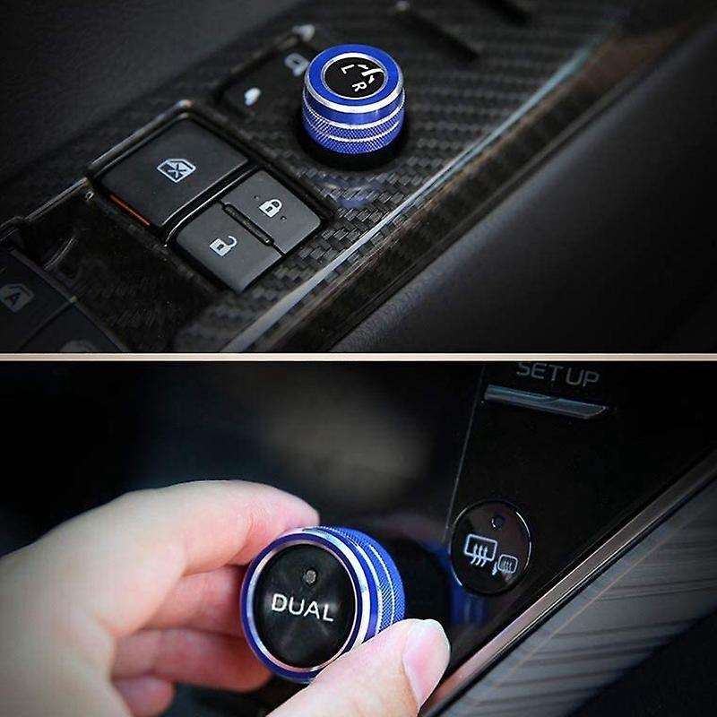 Center Knobs Air Conditioning AC Rings Button+Audio+Function+Rear Mirror Knob Switch Trim for 2018-2