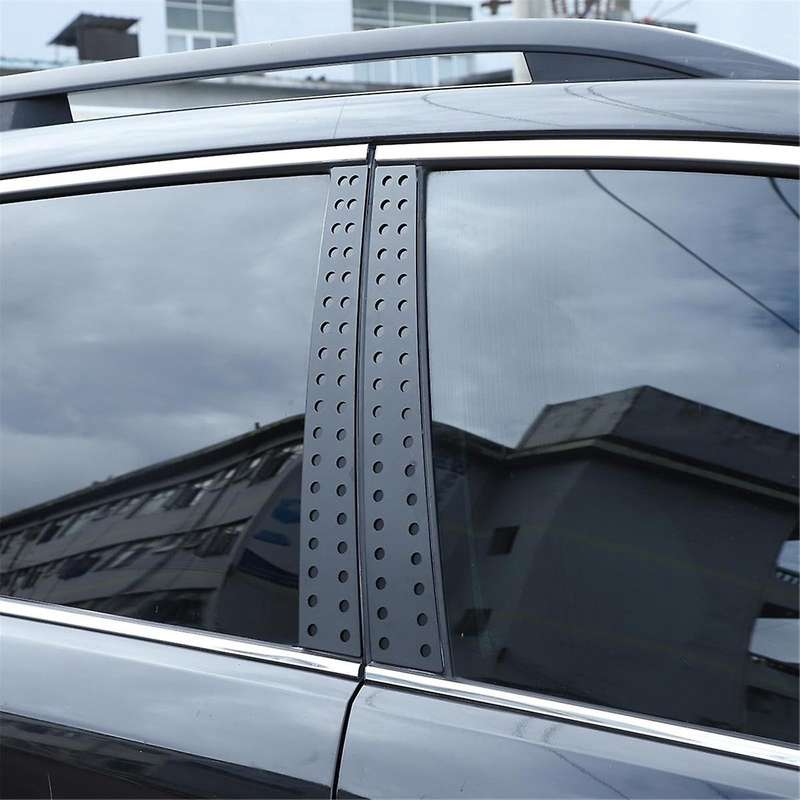 Center Door Pillar Post Trim Aluminum for 2013-2018 Car B Pillar Door Window Trim Cover Accessories