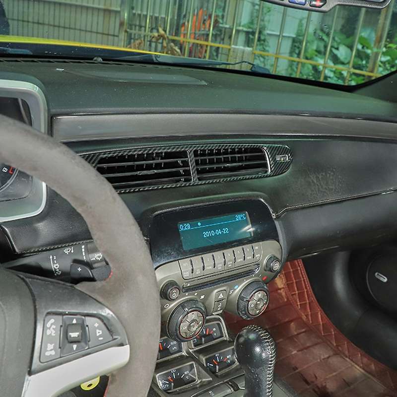Central Air Outlet Panel Decoration Cover Stickers Interior Accessories for 2010-2015,Carbon Fiber
