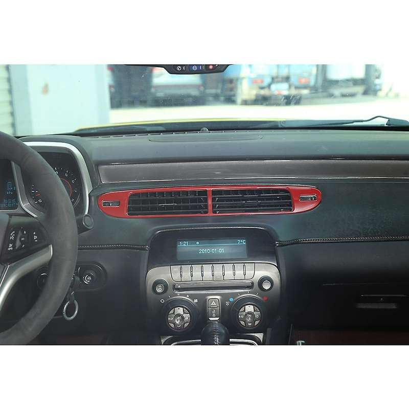 Central Air Outlet Panel Decoration Cover Stickers Interior Accessories for 2010-2015,Red