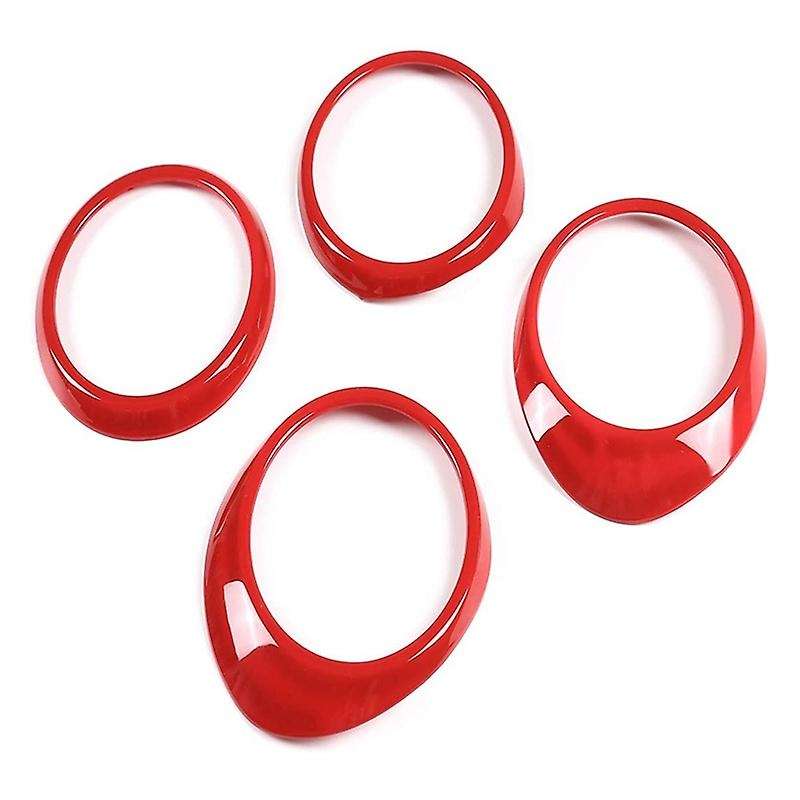 Central Console Air Conditioning Vent Rings Frame Cover Trim Car Accessories for 2016-2020 (Red)