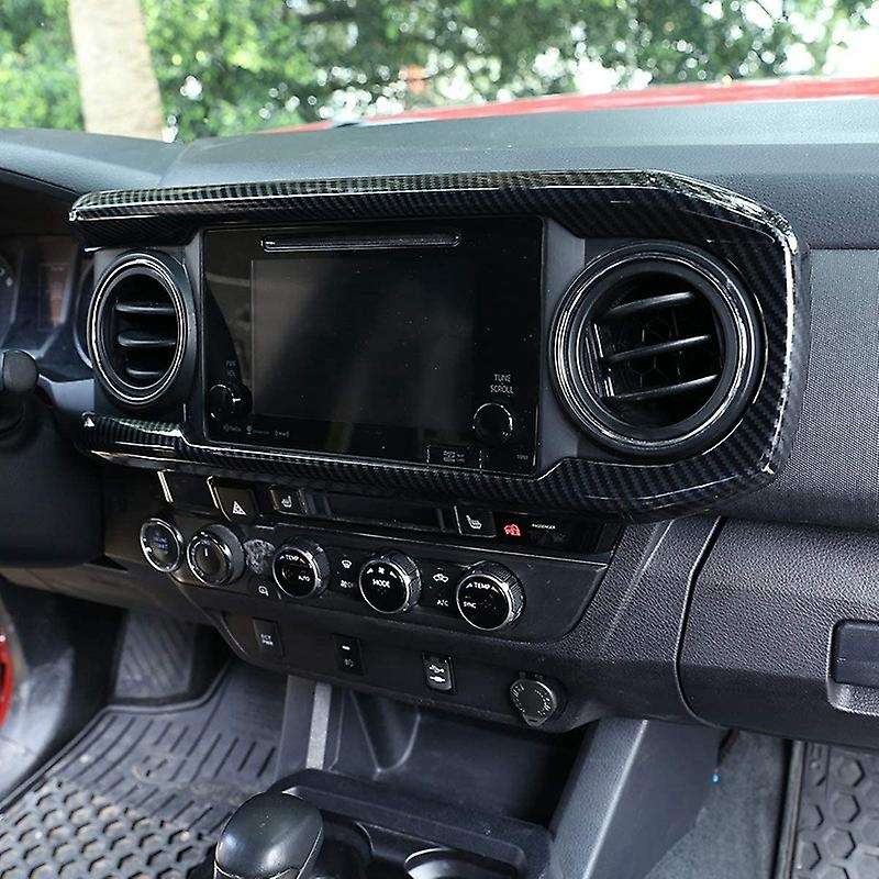 Central Console Dashboard Panel Cover Trim Stickers for 2016 2017 2018 2019 2020 (Carbon Fiber)