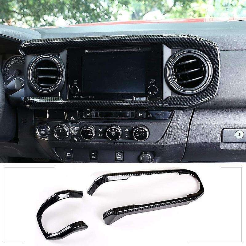 Central Console Dashboard Panel Cover Trim Stickers for 2016 2017 2018 2019 2020 (Carbon Fiber)