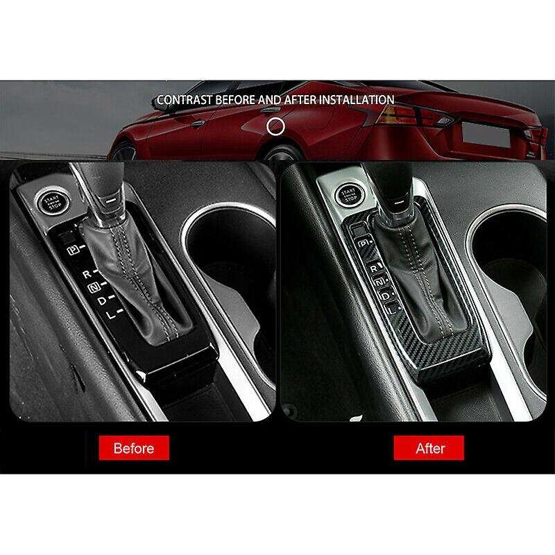 Central Console Gear Shift Box Panel Cover Trim for Altima 2019 2020(Carbon Fiber Color)